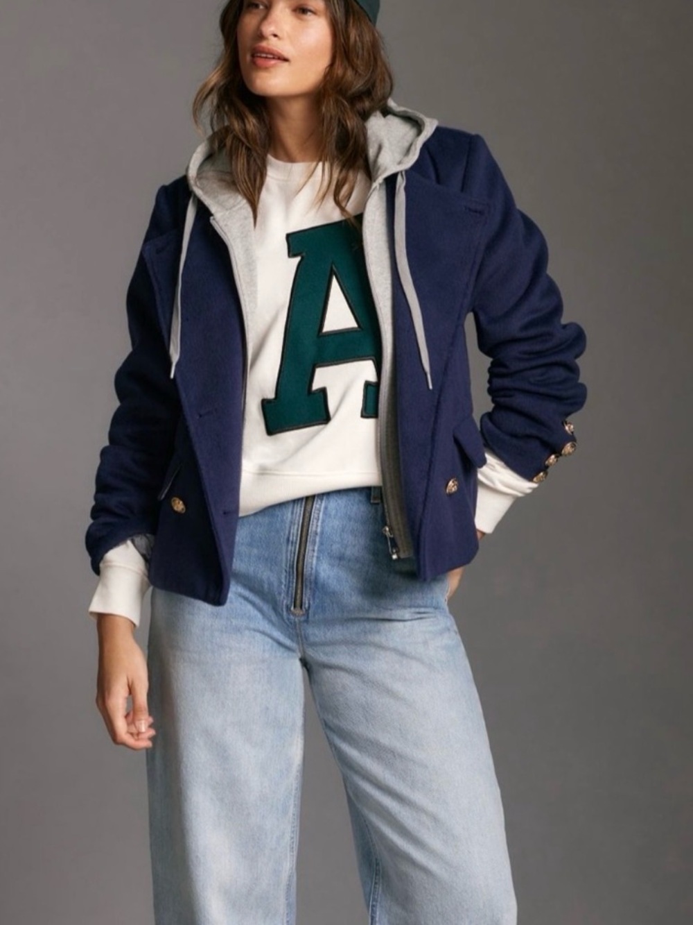 Maeve by Anthropologie Twofer Hooded Blazer